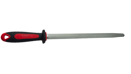 Fischer Bargoin Sharpening Steel Oval 35cm Red/Black Handle