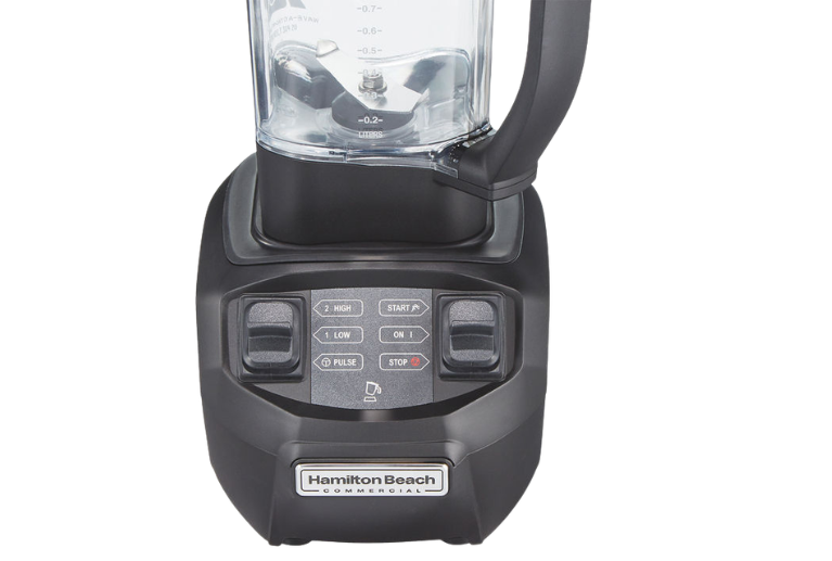 Zoomed in photo of a blender's control panel