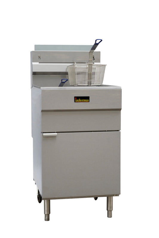 Infernus 5 Burner Single Tank Twin Basket Gas Fryer - 37 Litres