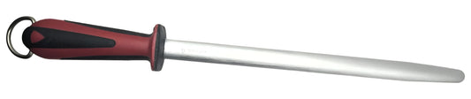 Victorinox Dual Grip Sharpening Steel Oval 30cm Micro Fine Black/Red Handle